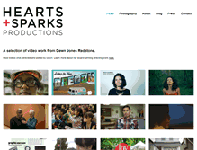 Tablet Screenshot of heartsandsparksproductions.com